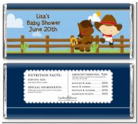 Little Cowboy - Personalized Baby Shower Candy Bar Wrappers