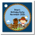 Little Cowboy - Personalized Birthday Party Card Stock Favor Tags thumbnail