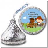 Little Cowboy - Hershey Kiss Birthday Party Sticker Labels