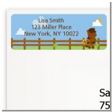 Little Cowboy Horse - Birthday Party Return Address Labels