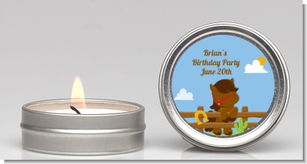 Little Cowboy Horse - Birthday Party Candle Favors