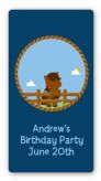 Little Cowboy Horse - Custom Rectangle Birthday Party Sticker/Labels