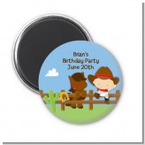 Little Cowboy - Personalized Baby Shower Magnet Favors