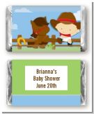 Little Cowboy - Personalized Baby Shower Mini Candy Bar Wrappers