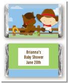 Little Cowboy - Personalized Baby Shower Mini Candy Bar Wrappers