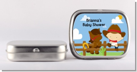 Little Cowboy - Personalized Baby Shower Mint Tins