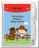 Little Cowboy - Baby Shower Personalized Notebook Favor