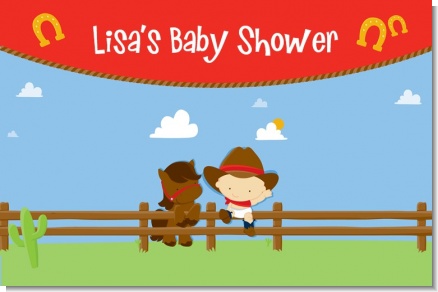 Little Cowboy - Personalized Baby Shower Placemats