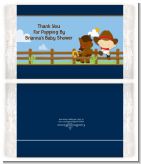 Little Cowboy - Personalized Popcorn Wrapper Baby Shower Favors