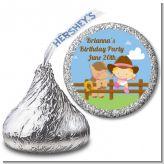 Little Cowgirl - Hershey Kiss Baby Shower Sticker Labels