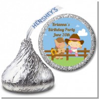 Little Cowgirl - Hershey Kiss Baby Shower Sticker Labels