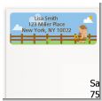 Little Cowgirl Horse - Birthday Party Return Address Labels thumbnail