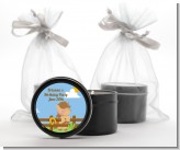 Little Cowgirl Horse - Birthday Party Black Candle Tin Favors