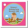 Little Cowgirl Horse - Personalized Birthday Party Card Stock Favor Tags thumbnail
