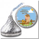 Little Cowgirl Horse - Hershey Kiss Birthday Party Sticker Labels