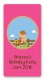 Little Cowgirl Horse - Custom Rectangle Birthday Party Sticker/Labels thumbnail