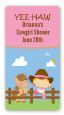 Little Cowgirl - Custom Rectangle Baby Shower Sticker/Labels thumbnail