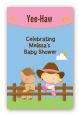 Little Cowgirl - Custom Large Rectangle Baby Shower Sticker/Labels thumbnail