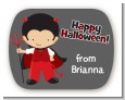 Little Devil - Personalized Halloween Rounded Corner Stickers thumbnail