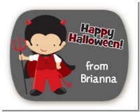 Little Devil - Personalized Halloween Rounded Corner Stickers