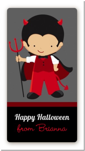 Little Devil - Custom Rectangle Halloween Sticker/Labels