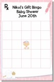 Little Girl Doctor On The Way - Baby Shower Gift Bingo Game Card
