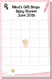 Little Girl Doctor On The Way - Baby Shower Gift Bingo Game Card