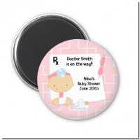Little Girl Doctor On The Way - Personalized Baby Shower Magnet Favors