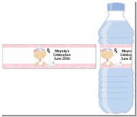 Little Girl Doctor On The Way - Personalized Baby Shower Water Bottle Labels
