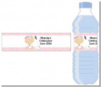 Little Girl Doctor On The Way - Personalized Baby Shower Water Bottle Labels