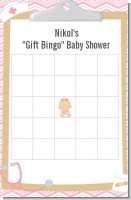 Little Girl Nurse On The Way - Baby Shower Gift Bingo Game Card