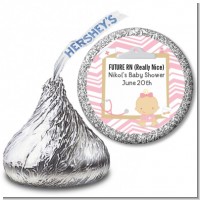 Little Girl Nurse On The Way - Hershey Kiss Baby Shower Sticker Labels