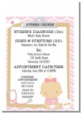 Little Girl Nurse On The Way - Baby Shower Petite Invitations