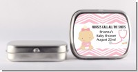 Little Girl Nurse On The Way - Personalized Baby Shower Mint Tins