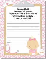 Little Girl Nurse On The Way - Baby Shower Notes of Advice