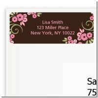 Little Girl Outfit - Baby Shower Return Address Labels