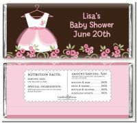 Little Girl Outfit - Personalized Baby Shower Candy Bar Wrappers