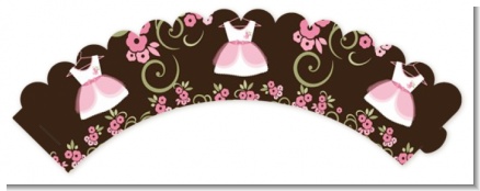 Little Girl Outfit - Baby Shower Cupcake Wrappers
