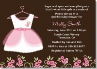 Little Girl Outfit - Baby Shower Invitations