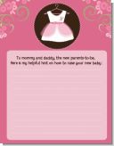 Little Girl Outfit - Baby Shower Notes of Advice