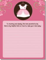 Little Girl Outfit - Baby Shower Notes of Advice