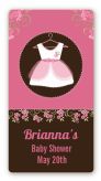 Little Girl Outfit - Custom Rectangle Baby Shower Sticker/Labels