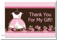 Little Girl Outfit - Baby Shower Thank You Cards