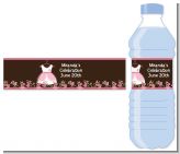 Little Girl Outfit - Personalized Baby Shower Water Bottle Labels