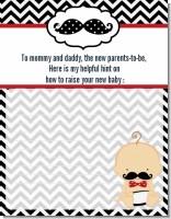 Little Man Mustache Black/Grey - Baby Shower Notes of Advice