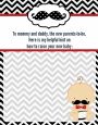 Little Man Mustache Black/Grey - Baby Shower Notes of Advice thumbnail