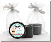 Little Man Mustache - Baby Shower Black Candle Tin Favors