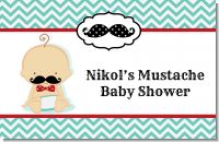 Little Man Mustache - Personalized Baby Shower Placemats