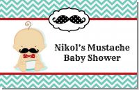 Little Man Mustache - Personalized Baby Shower Placemats