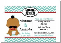 Little Man Mustache - Baby Shower Petite Invitations